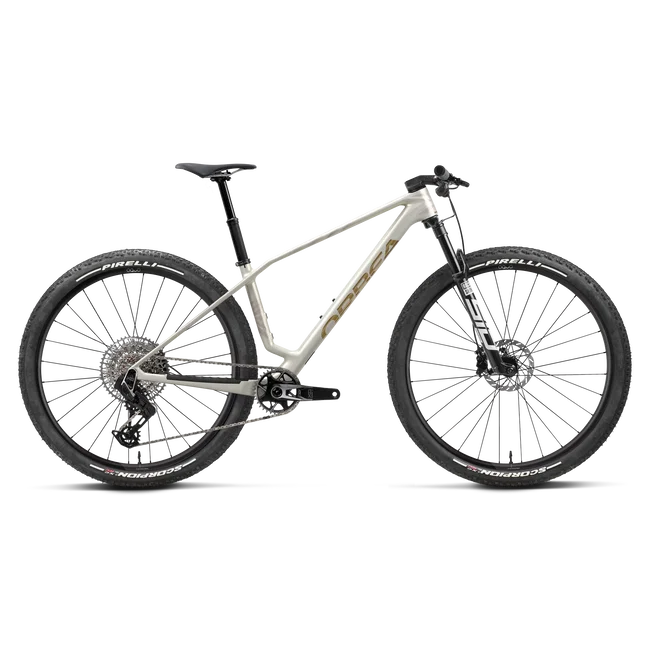 Orbea ALMA M-TEAM AXS (2027) - bicicletă MTB XC hardtail - Golden White - Titan Gold (Matt)