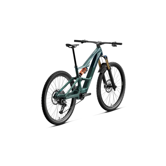 Orbea RISE LT M-LTD RS 420W (2027) - bicicletă electrică eMTB Trail - Escape Green C. View (Matt) - Cobalt Tide (Gloss)