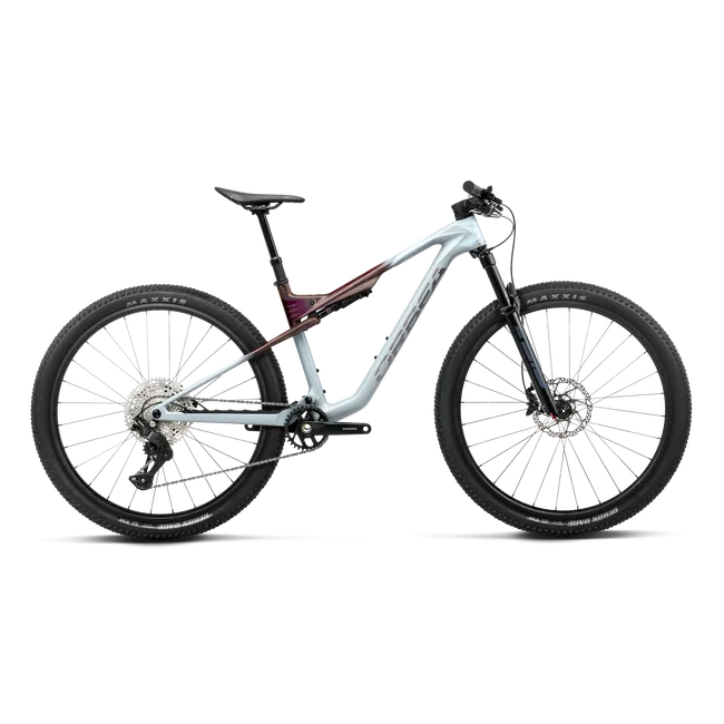 Orbea OIZ M30 (2027) - bicicletă MTB XC full suspension - Frozen Concrete - Sunset Carbon View (Matt)