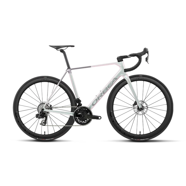 Orbea ORCA M21eTEAM (2027) - bicicletă șosea race - Iris White (Gloss) - Lilac (Matt)