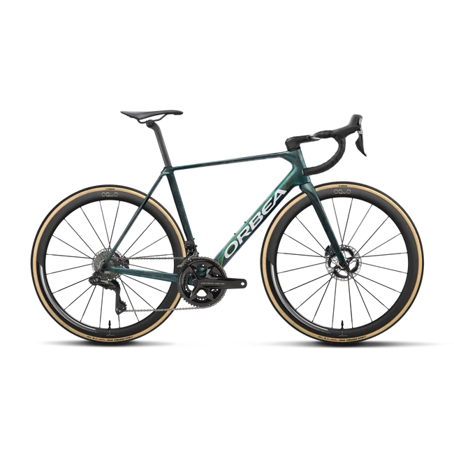 Orbea ORCA M10i LTD PWR (2027) - bicicletă șosea race - Escape Green - Carbon View Matt