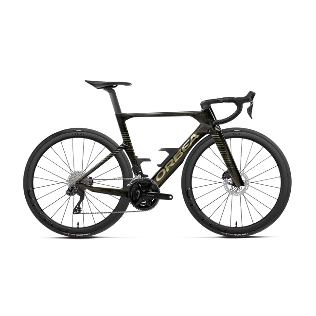 Orbea ORCA AERO M30i LTD (2027) - bicicletă șosea race aero - Magic Gold C. View - Titanium (Gloss)