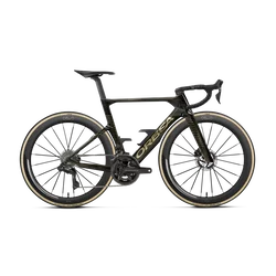 Orbea ORCA AERO M10i LTD PWR (2027) - bicicletă șosea race aero - Magic Gold C. View - Titanium (Gloss)