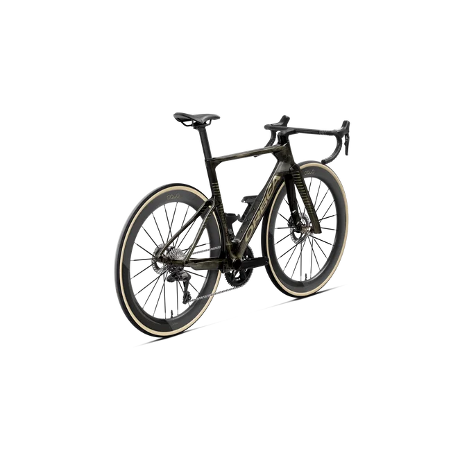 Orbea ORCA AERO M10i LTD PWR (2027) - bicicletă șosea race aero - Magic Gold C. View - Titanium (Gloss)