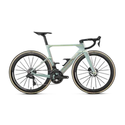 Orbea ORCA AERO M10i LTD PWR (2027) - bicicletă șosea race aero - Frozen Concrete - Aurora Blaze (Matt)
