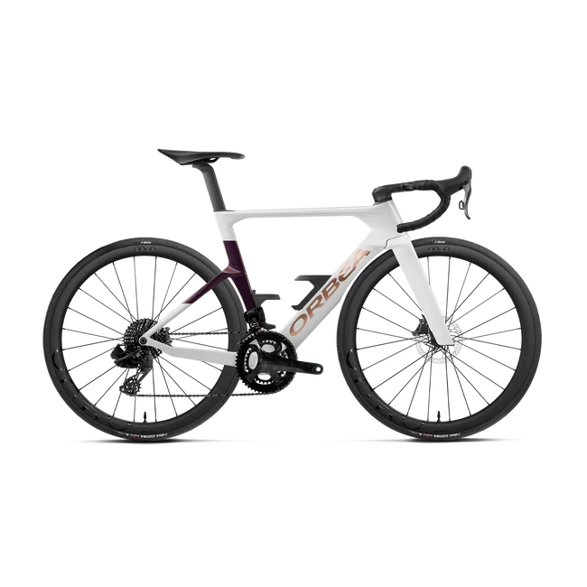 Orbea ORCA AERO M22 LTD (2027) - bicicletă șosea race aero - Golden Off White - Sunset (Gloss)