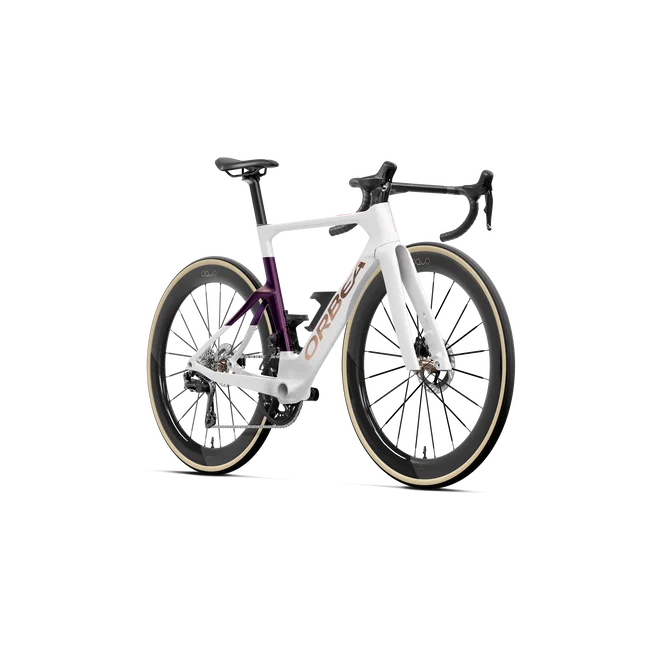 Orbea ORCA AERO M22 LTD (2027) - bicicletă șosea race aero - Golden Off White - Sunset (Gloss)