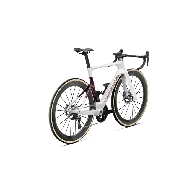 Orbea ORCA AERO M22 LTD (2027) - bicicletă șosea race aero - Golden Off White - Sunset (Gloss)