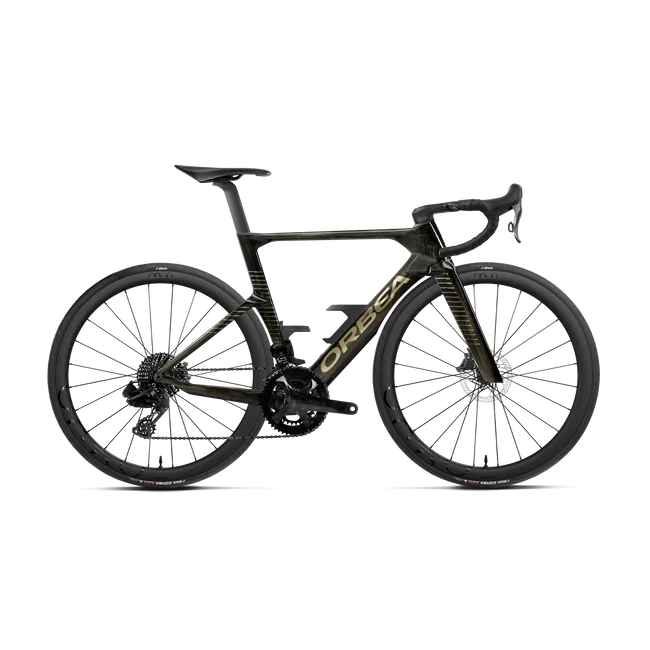 Orbea ORCA AERO M22 LTD (2027) - bicicletă șosea race aero - Magic Gold C. View - Titanium (Gloss)