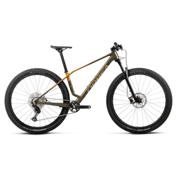 Orbea ALMA M50 (2027) - bicicletă MTB XC hardtail - Caramel Carbon View - Leo Orange (Gloss)