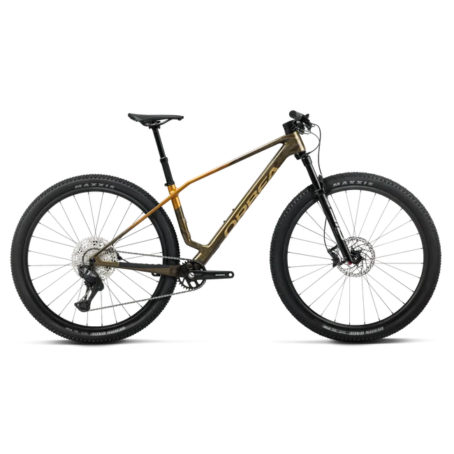 Orbea ALMA M20 (2027) - bicicletă MTB XC hardtail - Caramel Carbon View - Leo Orange (Gloss)