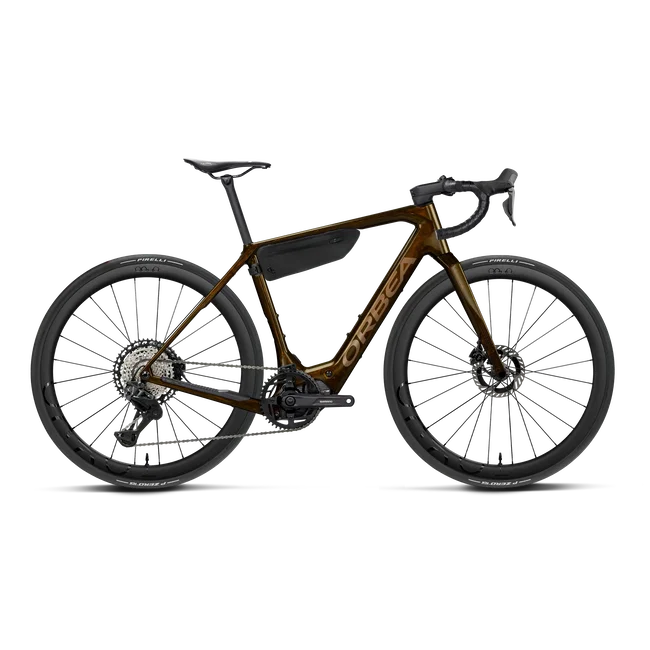 Orbea DENNA M10i (2027) - bicicletă electrică gravel - Caramel Carbon View - Golden Sand (Gloss)