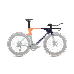 Orbea ORDU OMX (2027) - cadru șosea triatlon - Halo Silver - Tanzanite C. View - Orange Cloud (Gloss)