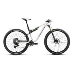 Orbea OIZ M-TEAM AXS (2027) - bicicletă MTB XC full suspension - Iris White - Seaweed Carbon View (Gloss)
