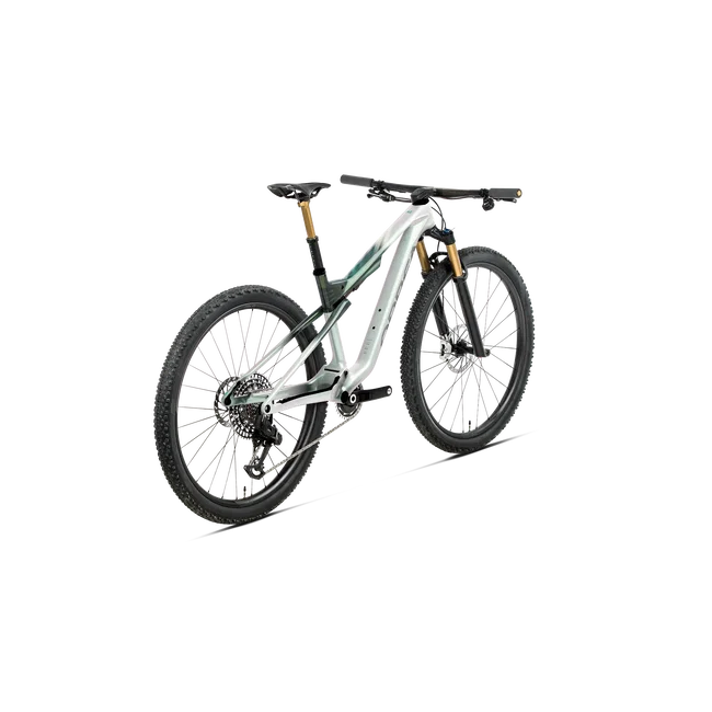 Orbea OIZ M-TEAM AXS (2027) - bicicletă MTB XC full suspension - Iris White - Seaweed Carbon View (Gloss)