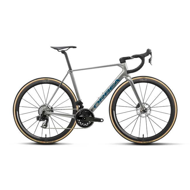 Orbea ORCA M21e LTD PWR (2027) - bicicletă șosea race - Spark Silver - Titan Grey (Gloss)