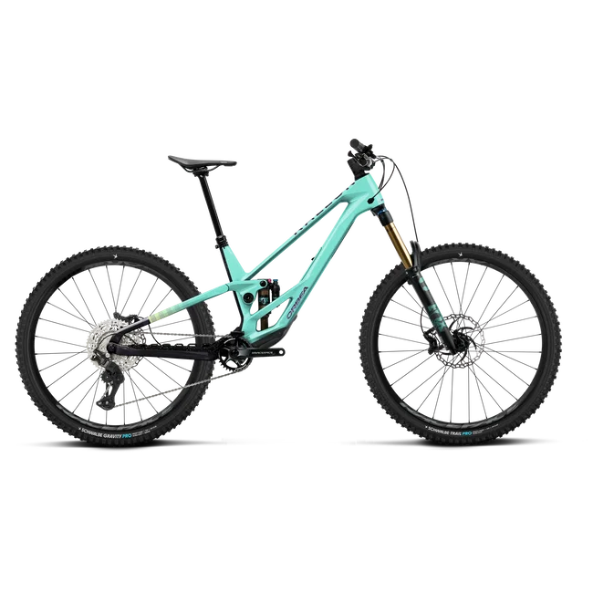 Orbea RALLON E10 (2027) - bicicletă MTB Enduro full suspension - Aloha Green - Fantasy Purple Carbon View (Gloss)