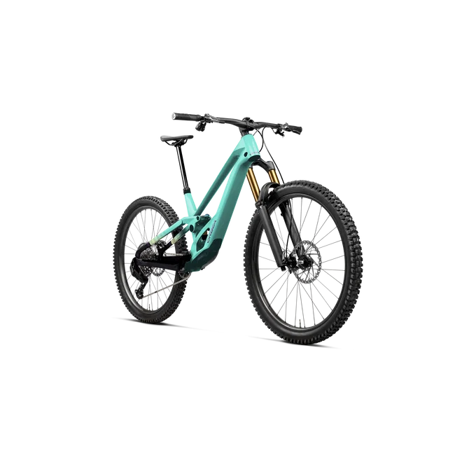 Orbea RALLON E10 (2027) - bicicletă MTB Enduro full suspension - Aloha Green - Fantasy Purple Carbon View (Gloss)