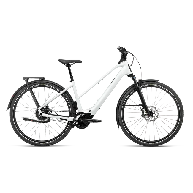 Orbea KEMEN TOUR 10 MID (2027) - bicicletă electrică urbană - White Chic (Gloss)