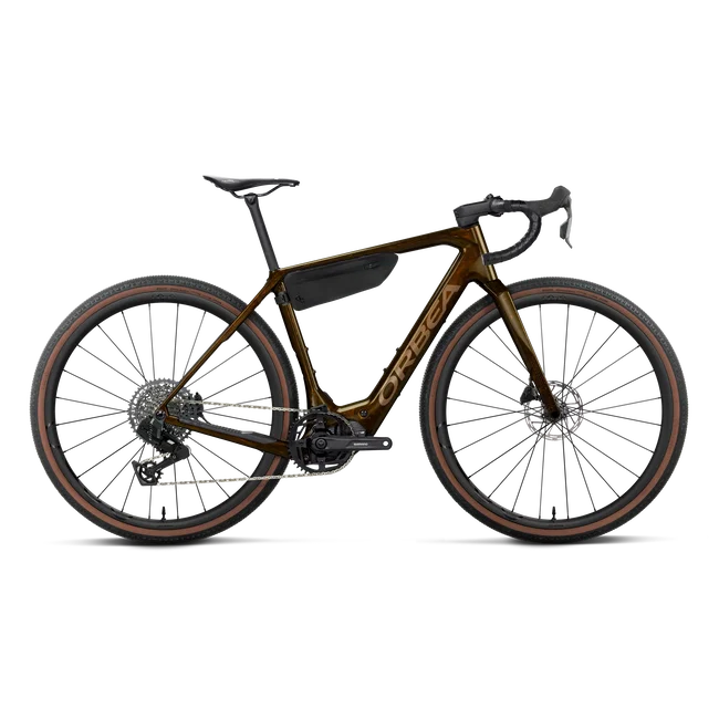 Orbea DENNA M31e (2027) - bicicletă electrică gravel - Caramel Carbon View - Golden Sand (Gloss)