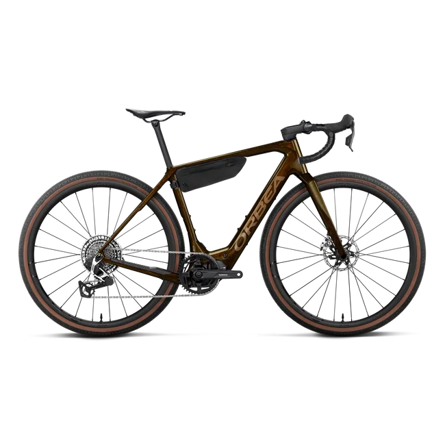 Orbea DENNA M11e (2027) - bicicletă electrică gravel - Caramel Carbon View - Golden Sand (Gloss)