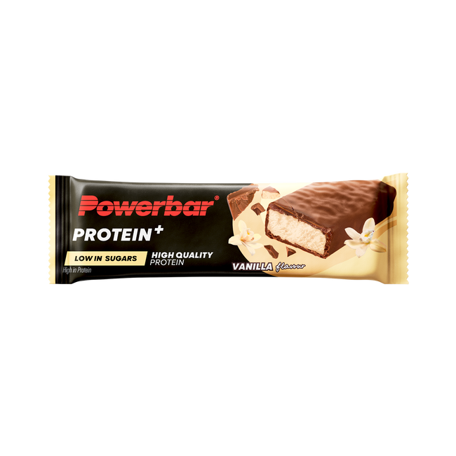 Baton proteic PowerBar Protein+ Low Sugar 35g - vanilie