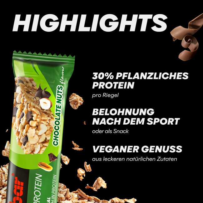 Baton proteic vegan PowerBar Natural Protein 40g - ciocolată și alune