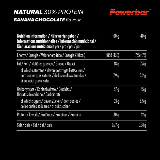 Baton proteic vegan PowerBar Natural Protein 40g - banane și ciocolată