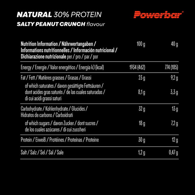 Baton proteic vegan PowerBar Natural Protein 40g - arahide sărate crunch