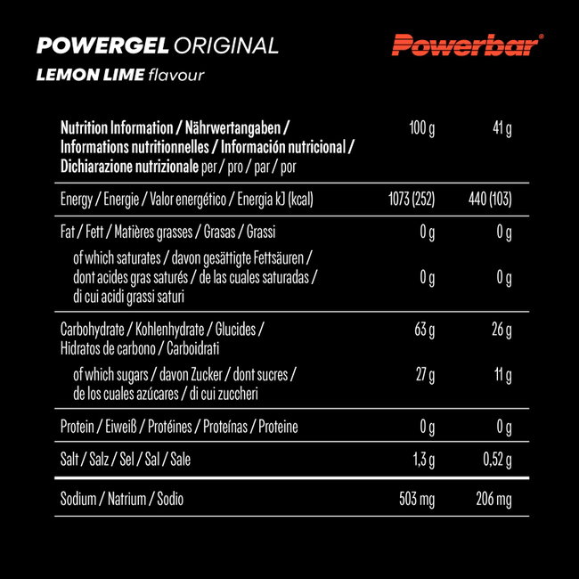 Gel energizant PowerBar PowerGel Original 41g - lămâie și lime