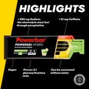Gel energizant lichid PowerBar PowerGel Hydro 67ml - mojito + cofeină