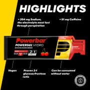 Gel energizant lichid PowerBar PowerGel Hydro 67ml - cireșe + cofeină
