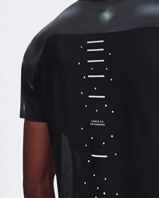 Tricou alergare On Performance-T Lumos - negru | reflectorizant