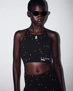 Crop top alergare On Performance Crop Lumos W - negru | Eclipse