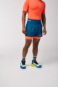 Pantaloni scurți alergare Brooks High Point 5" 2-in-1 Short 2.0 bărbați - albastru (470)