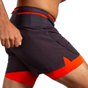 Pantaloni scurți alergare Brooks High Point 5" 2-in-1 Short 2.0 bărbați - gri