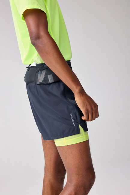 Pantaloni scurți alergare Brooks High Point 5" 2-in-1 Short 2.0 bărbați - albastru (480)