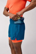 Pantaloni scurți alergare Brooks High Point 5" 2-in-1 Short 2.0 bărbați - albastru (470)