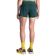 Pantaloni scurți alergare Brooks High Point 3" 2-in-1 Short 2.0 damă - verde