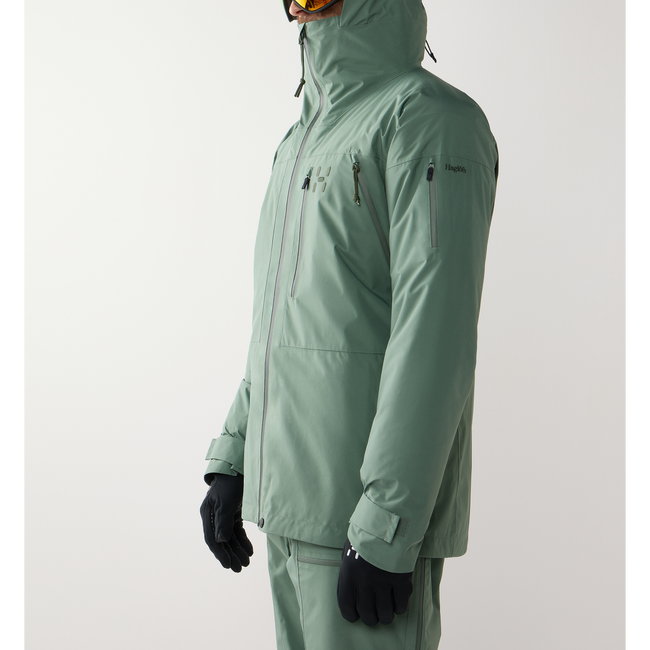 Haglöfs Latnja GTX Insulated Jacket – Geacă de schi izolată GORE-TEX - Verde Chlorophyll Green