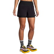 Pantaloni scurți alergare Brooks High Point 3" 2-in-1 Short 2.0 damă - negru