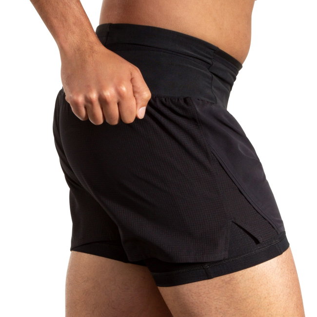 Pantaloni scurți alergare Brooks High Point 5" 2-in-1 Short 2.0 bărbați - negru