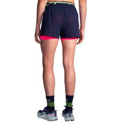 Pantaloni scurți alergare Brooks High Point 3" 2-in-1 Short 2.0 damă - albastru