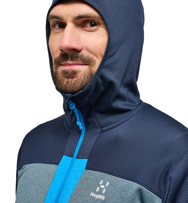 Haglöfs ROC Flash Mid Hood – Hanorac tehnic de cățărare - Albastru Tarn Blue/Steel Blue