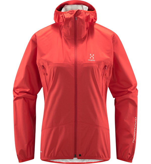 Haglöfs L.I.M Proof Jacket W – Geacă impermeabilă ultraușoară - Roșu Poppy Red