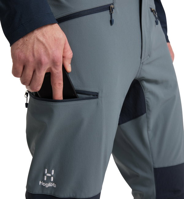 Haglofs - Pantaloni drumetie barbati Mid Slim Pant - albastru/albastru închis Steel Blue/Tarn Blue
