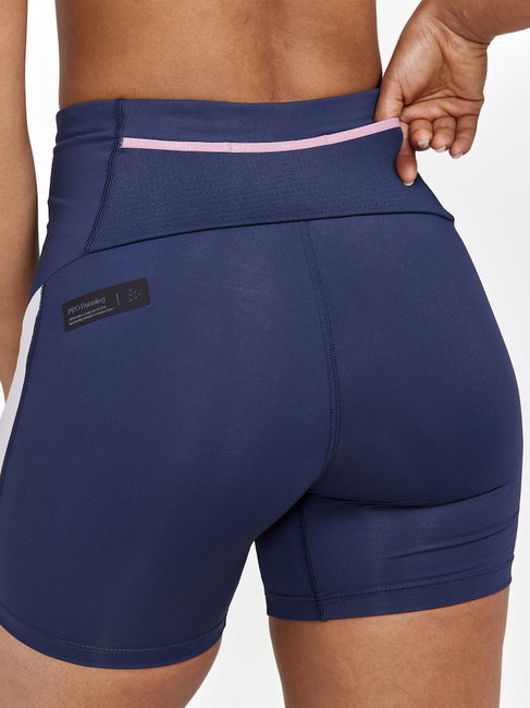Craft PRO Hypervent Short Tights W – Colanți scurți de alergare aerisiți - albastru închis cu alb