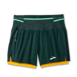 Pantaloni scurți alergare Brooks High Point 5" 2-in-1 Short 2.0 bărbați - verde