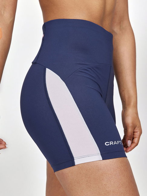 Craft PRO Hypervent Short Tights W – Colanți scurți de alergare aerisiți - albastru închis cu alb