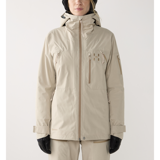 Haglöfs Latnja GTX Insulated Jacket W – Geacă de schi izolată GORE-TEX - bej Chalk Beige